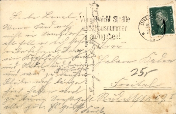 Postcard Dresden Prohlis, Castle, Palitzschtal Monument, Inn, Castle Tavern