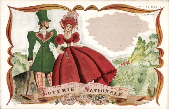 Mechanical Artists Postcard National Lottery, Blue Sky, Purple Sky, Pink Sky