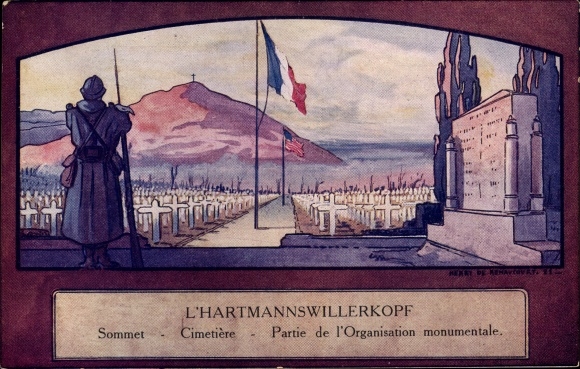 Artist PC Hartmannswiller Hartmannsweiler Alsace Haut Rhin, Hartmannswillerkopf, military cemetery