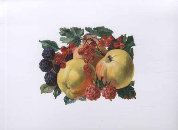 Oblate Beeren und Äpfel, ca. 13 x 16 cm