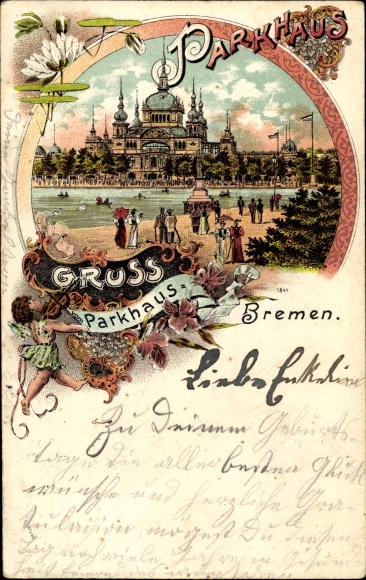Chromo-Litho Hanseatic City of Bremen, view of the multi-storey car park