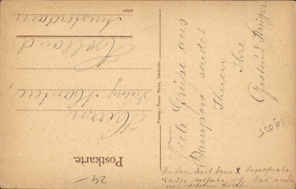 Postcard Pampow in Mecklenburg, street scene