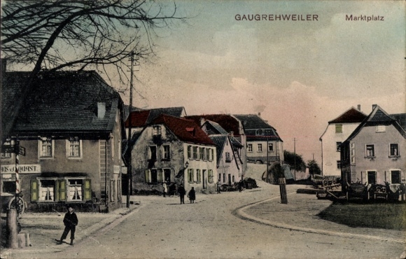 Ak Gaugrehweiler in der Pfalz, Marktplatz, Geschäftshaus
