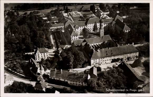 Ak Bad Schussenried in Oberschwaben, Luftaufnahme