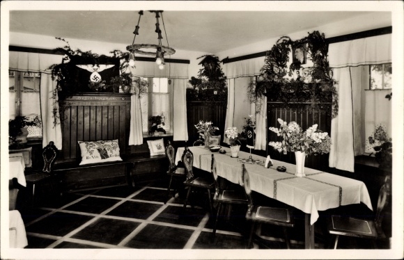 Postcard Lambach Seeon Seebruck Upper Bavaria, Gasthof Lambach, Hitler&#39;s favorite restaurant