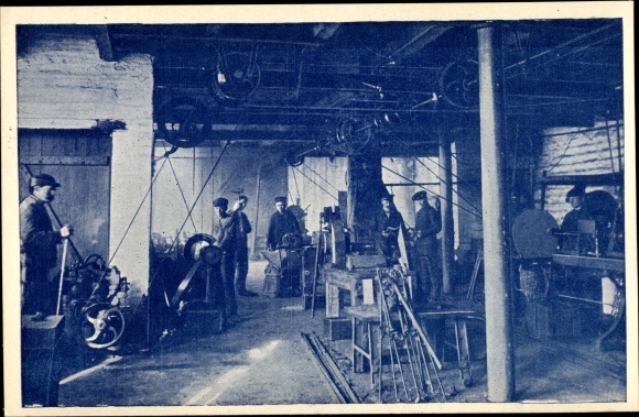 Postcard Nordstemmen in Lower Saxony, workshop, metal workshop