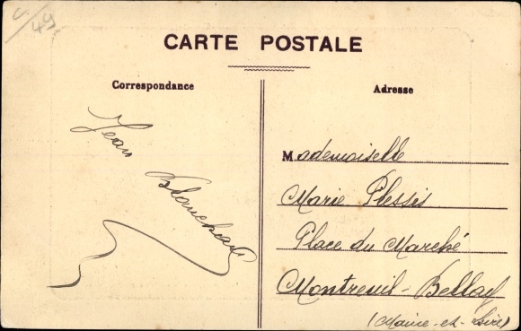 Postcard Saumur Maine et Loire, Rue Balzac, Hotel des Postes, Rue d&#39;Orleans