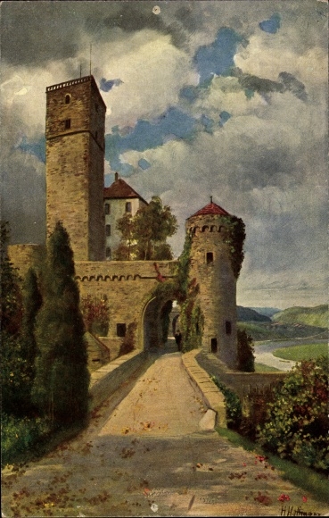 Artist PC Hoffmann, H., Neckarmühlbach Haßmersheim am Neckar, Guttenberg Castle