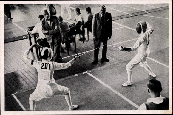Collection picture Olympia 1936, fencing fight, Hedwig Hass, Thea Keller