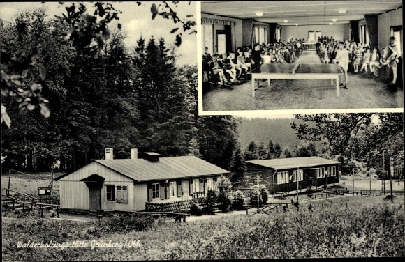 Postcard Grünberg in Hesse, forest recreation area
