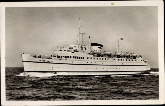 Ak Bundesbahn zeegaande veerboot Duitsland