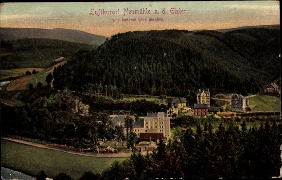 PC Neumühle an der Elster, view of the place from a serene view
