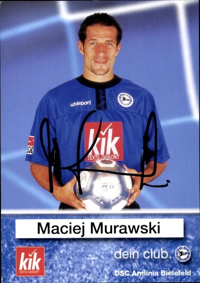 Autograph card footballer Maciej Murawski, DSC Arminia Bielefeld, autograph