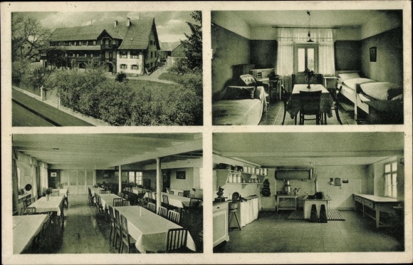 PC Söcking Starnberg in Oberbayern, Bayr. War blind convalescent home, room, kitchen