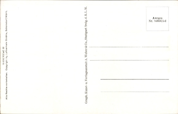 Postcard Anger in Upper Bavaria, aerial photograph