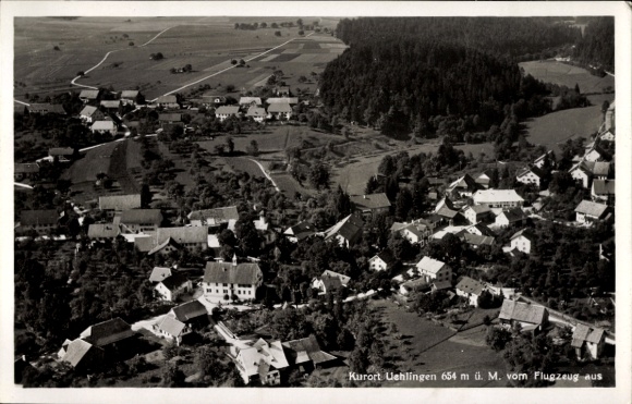Ak Uehlingen Ühlingen Birkendorf im Schwarzwald, Fliegeraufnahme