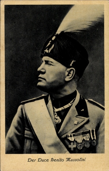 Ak Benito Mussolini, Duce, Portrait in Uniform, Orden