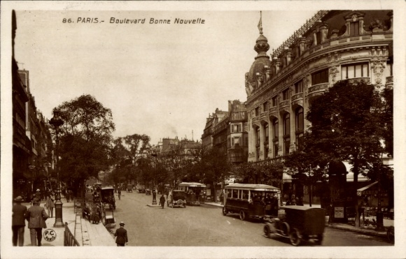 Ansichtkaart Parijs II, Boulevard Bonne Nouvelle