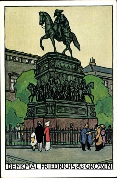 Artist PC Berlin Mitte, monument to Frederick the Great, German teachers' meeting 1912