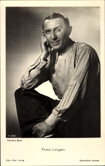 Postcard actor Theo Lingen, portrait