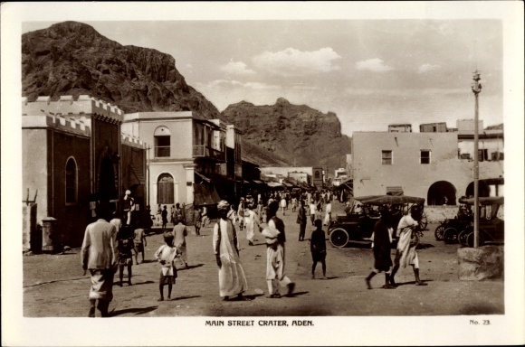 Ak Aden Jemen, Main Street crater, Autos, Straßenpartie