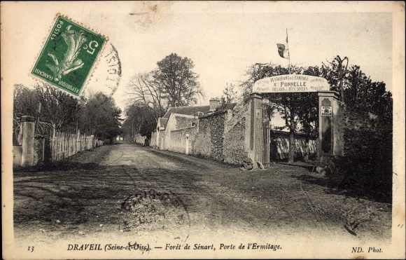 Ak Draveil Essonne, Foret de Senart, Porte de l'Ermitage