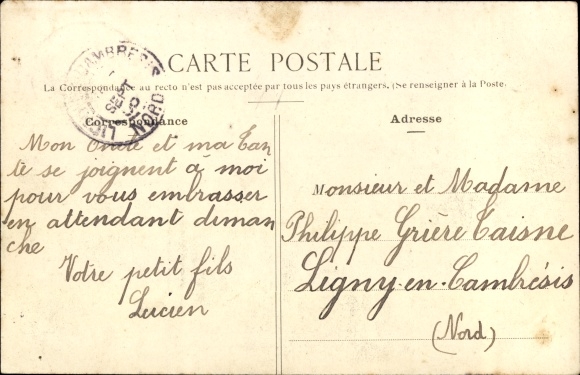 Postcard Saint Quentin Aisne, The Water Tower