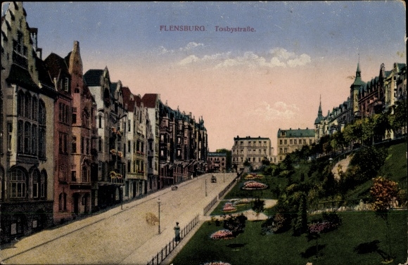 KP Flensburg, budynki mieszkalne przy Tosbystraße, Park