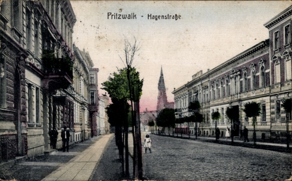 Postcard Pritzwalk in the Prignitz, Hagenstraße