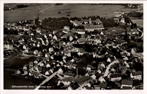 Ak Bad Schussenried in Oberschwaben, Fliegeraufnahme