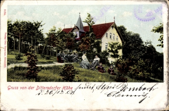 Postcard Dittersdorf Amtsberg in the Ore Mountains, Dittersdorfer Höhe