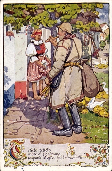 Artysta KP Frolka, Antoš, Słowacja, stroje ludowe