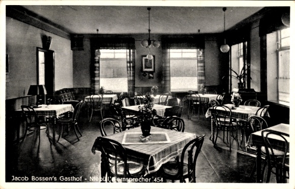 Postcard Niebüll in North Frisia, Jacob Bossen's Inn