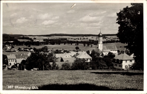 Postcard Oberalting Seefeld in Upper Bavaria, general view
