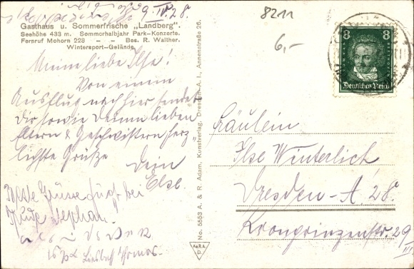 Postcard Mohorn Wilsdruff Saxony, Gasthof Landberg