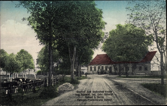 Postcard Summt Mühlenbecker country Oberhavel, inn to the German house