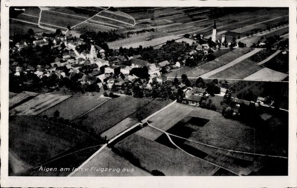 Ansichtkaart Aigen am Inn Bad Füssing in Neder-Beieren, luchtfoto