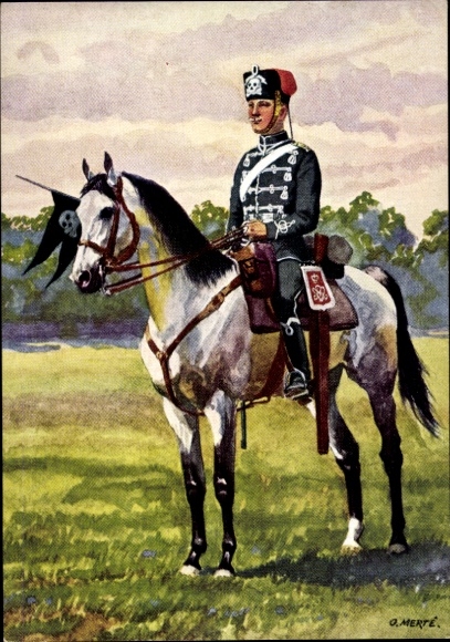 Artist Postcard Merté, Oskar, 1. Leib-Hussar Regiment No. 1