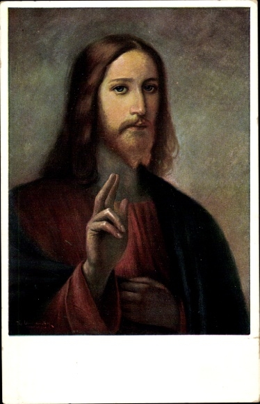 Postcard Jesus, Painted portrait