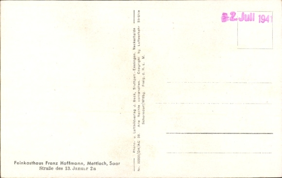 Postcard Keuchingen Mettlach in Saarland, aerial photograph