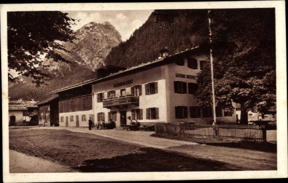 Postcard Ramsau in Berchtesgadener Land Oberbayern, Auzinger&#39;s Inn Hintersee