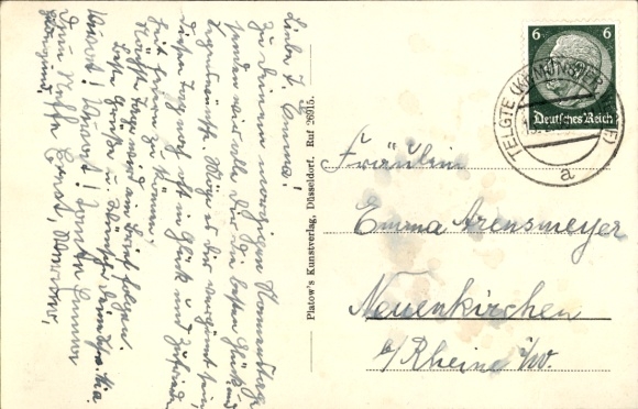 Postcard Telgte in Westphalia, St. Rochus Hospital, aerial photograph