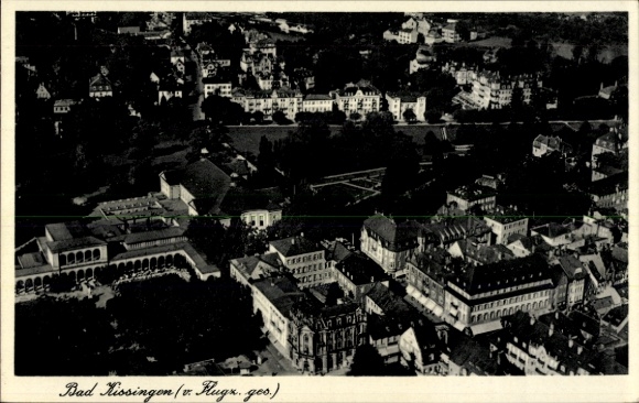 Postcard Bad Kissingen Lower Franconia Bavaria, aerial photograph