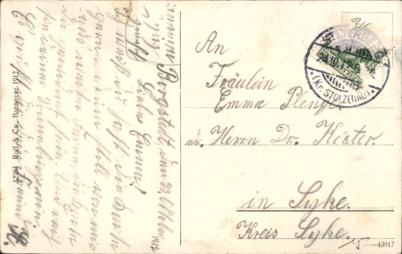 Postcard Steyerberg Lower Saxony, Mill and Electric Light Center, Philosophenweg