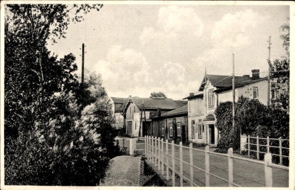 Postcard Reinfeld in Holstein, Inn at the Lokfelder Bridge