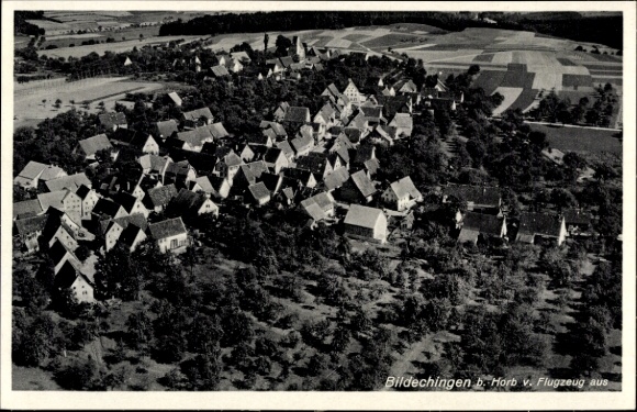 Postcard Bildechingen Horb am Neckar, aerial photograph