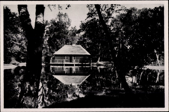Collection picture Olympia 1936, lake in the Olympic village with sauna