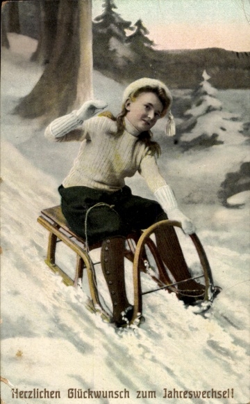 Postcard Congratulations on the New Year