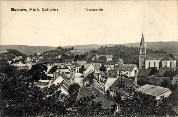 Ak Buckow in der Märkischen Schweiz, Gesamtansicht