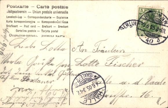 Ak Potsdam, Marmeren Paleis, Kroonprins Wilhelm, Kroonprinses Cecilie
